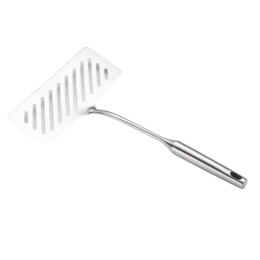 304 Stainless Steel Extra Wide Fish Spatulas Steak Shovel Fish Turner Slotted Beveled Kitchen Cooking Utensils