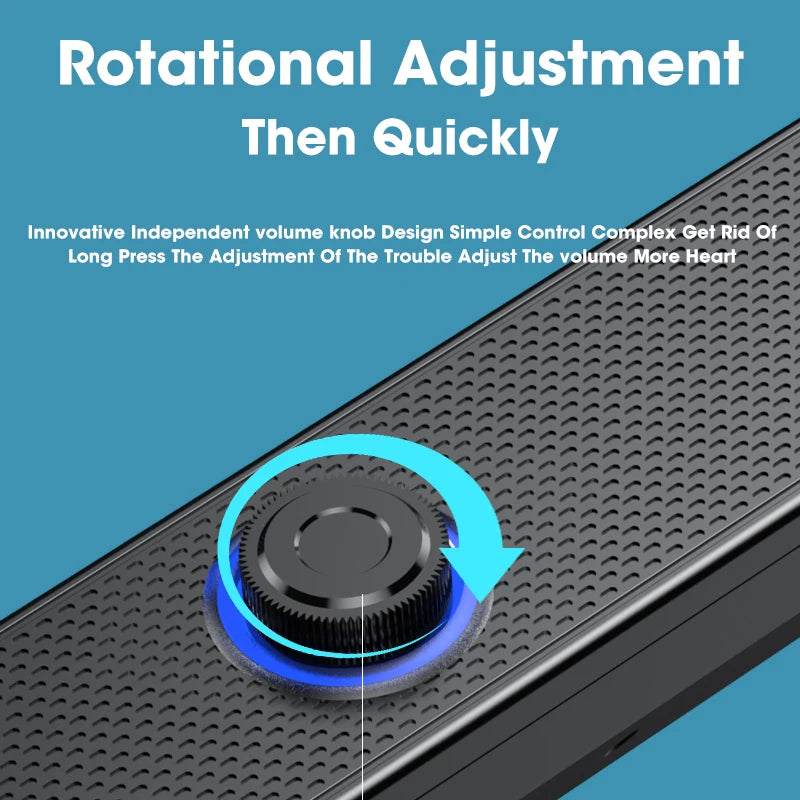 Bluetooth 4D Surround Sound System Home Cinema Computer Soundbar for TV Subwoofer Wired Stereo Powerful Speaker