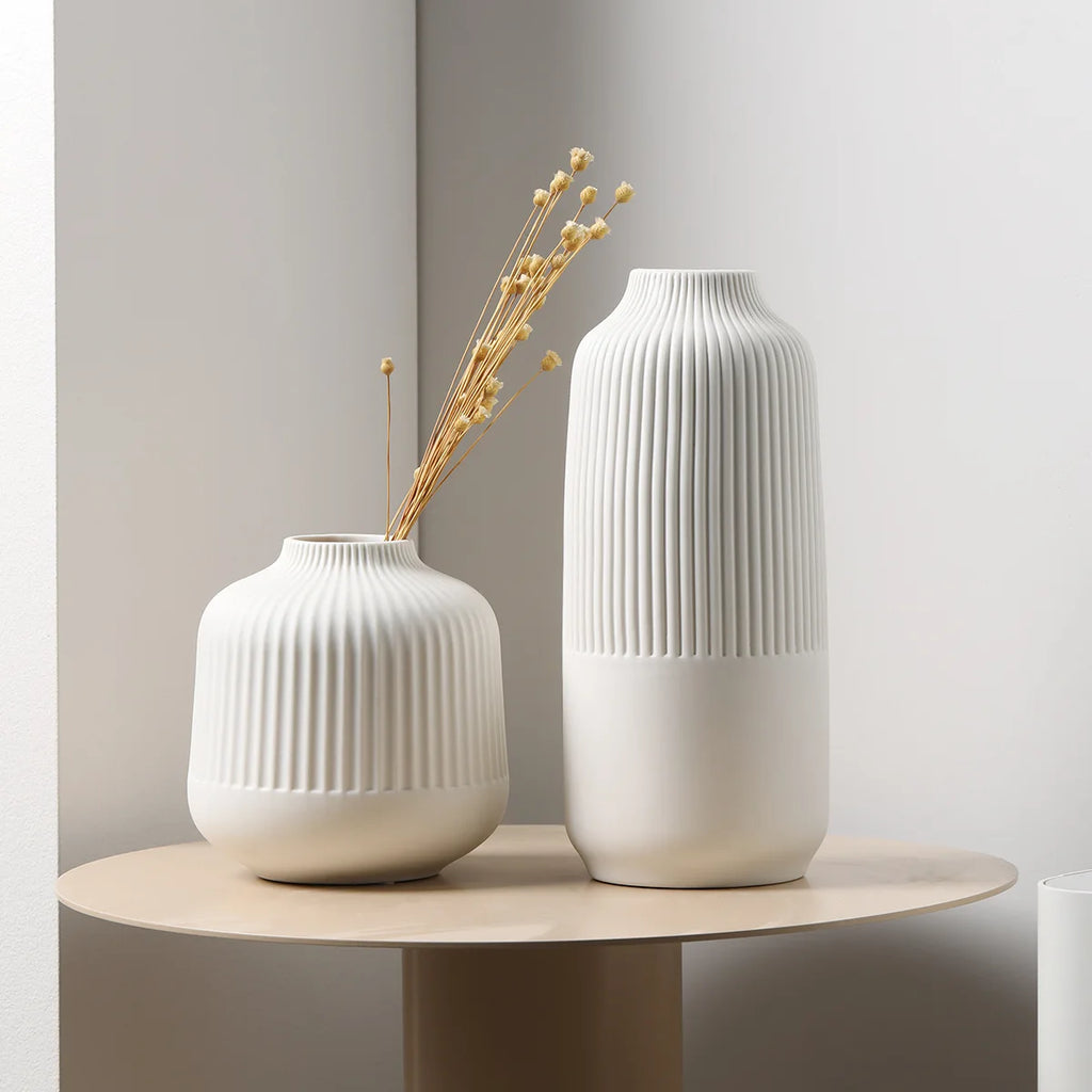 Ceramic Vase Decoration Living Room Flower Arrangement Decoration Light Luxury High-end Flower Arrangement Handicraft Decoration