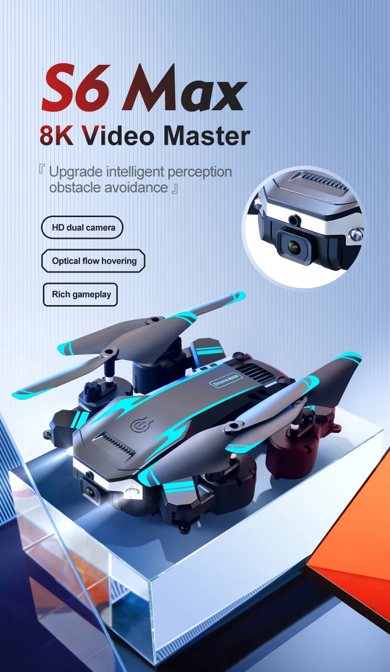 2025 NEW S6 Drone 5000M 8K 5G Professional Aerial Photography HD Wifi FPV Avoiding Flow Obstacles Four Rotors Helicopter Toy