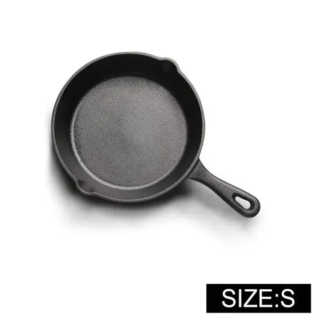 Cast Iron Frying Pan 14/16/20cm Non-stick Fried Steak Pot Egg Pancake Skillet for Gas Induction Cooker Universal Cookware