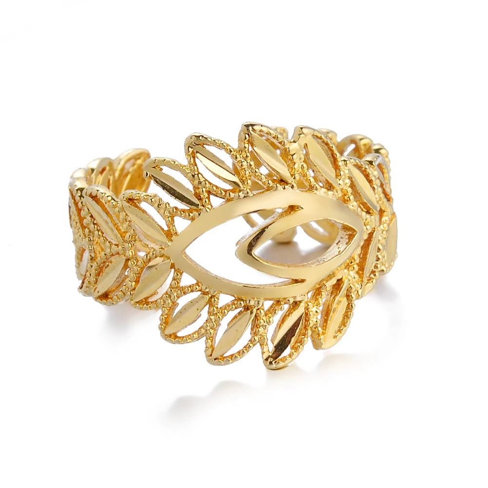 Ethiopian Dubai Gold Color Ring African Wedding Eritrean Rings for Women