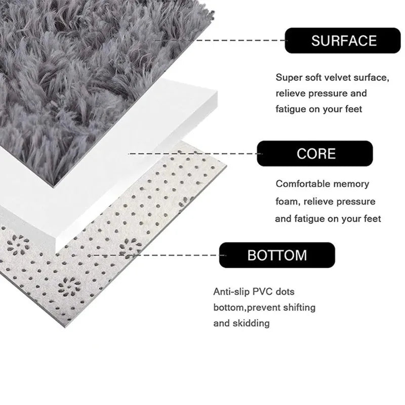 Anti-Slip Rugs Large Shaggy Rug 60/80/100cm Super Soft Round Mat Living Room Bedroom Carpet Multi Color Select For Home Decor