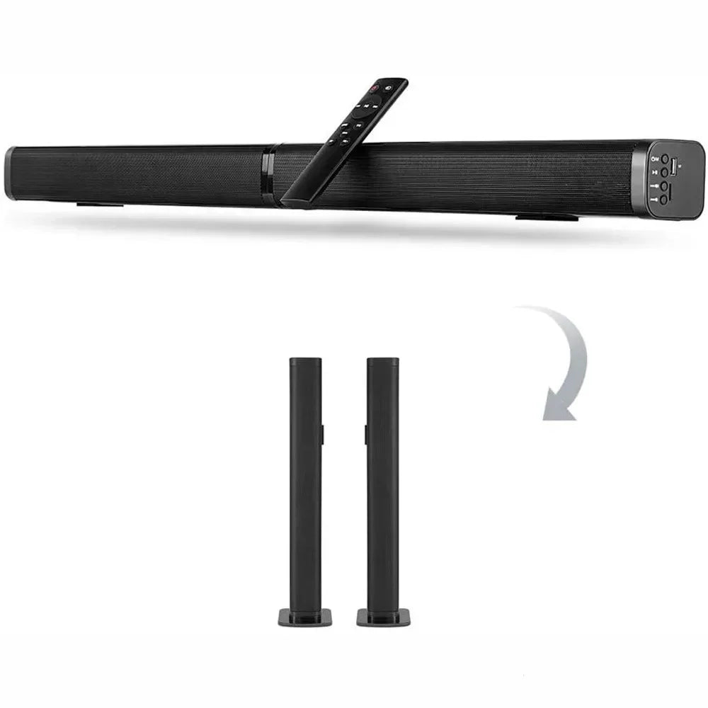 80W TV SoundBar 2.1 Bluetooth Speaker 5.0 Home Theater System 3D Surround Sound Bar Remote Control With Subwoofer For TV