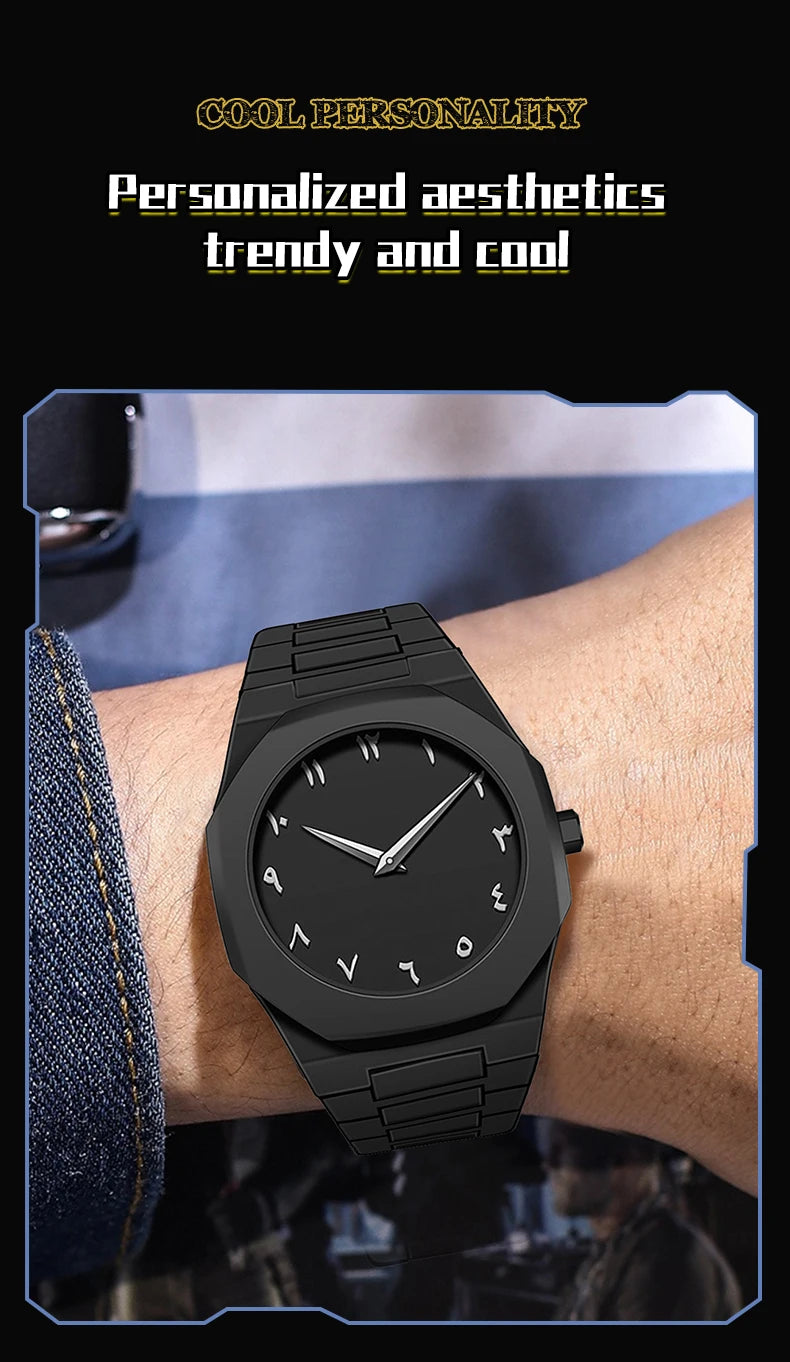 2025 New Modern Simple Creative Sports and Leisure Watch Creative Design Waterproof Quartz Movement Energy Watches Gift for Men