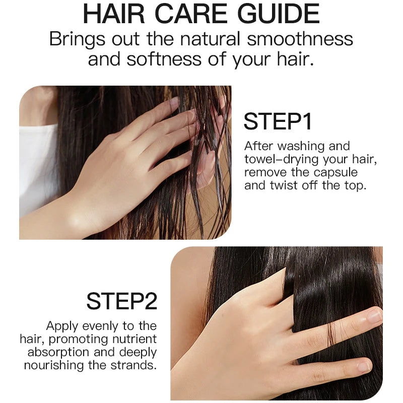 1ml*40 Capsules of Moroccan Oil and Olive Oil Multivitamin Hair Care Essence, Containing Moroccan Oil and Olive Oil Essence Ingredients, Smoothes Dry, Frizzy Hair, Repairs Split Ends, Strengthens Hair, Makes Your Hair More He