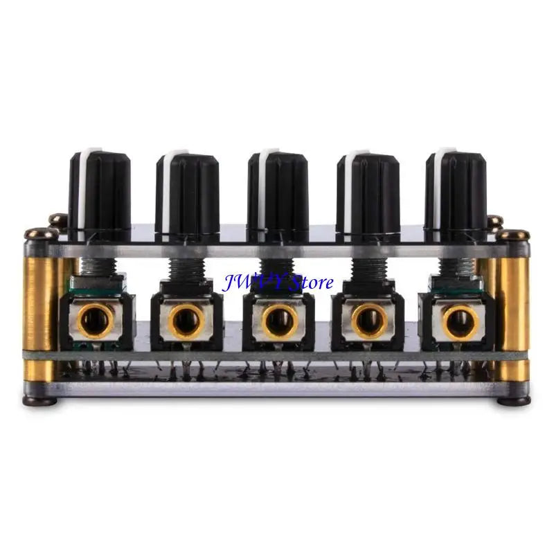 573A 4 Channel Line Mixer Portable Passive Analog Sound Mixing Console Highest Sound Quality Stereo Mixer