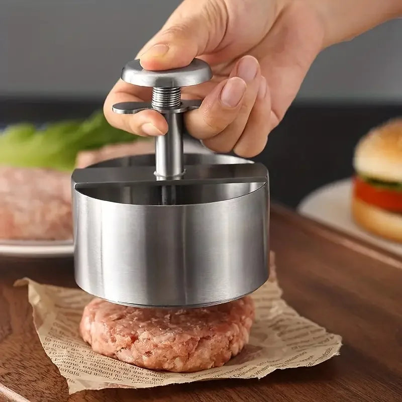 1PC Stainless Steel Hamburger Patty Manual Meat Cheeseburger Press Round Diy Patty Meat Dumpling Wrapper Kitchen Supplies Tools