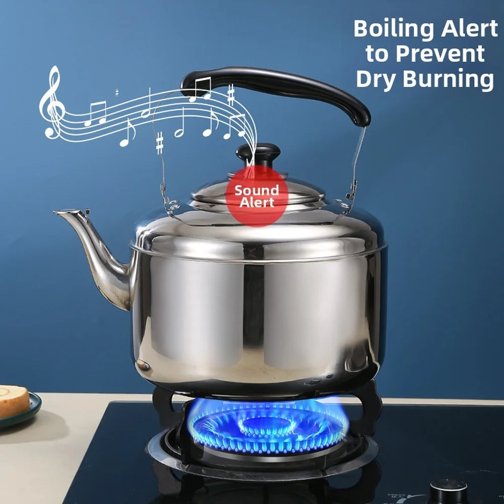 1 Pcs New Thickened  Stainless Steel Whistling Kettle  Household Large Capacity Boil  Water Kettle Induction Gas