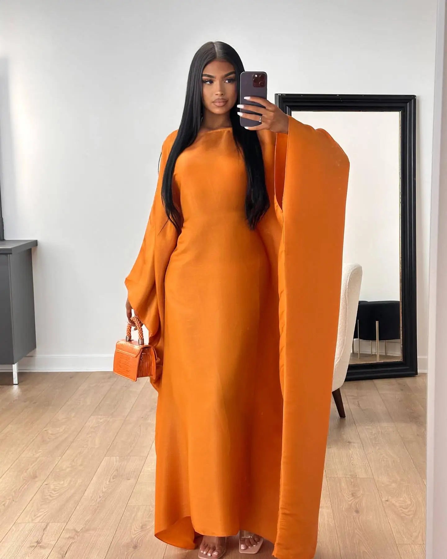 Ele Loose Robe Dr iny Fabric Par Dr Spring Summer Glowing Long Dr Women's plus Size Ele Gown
