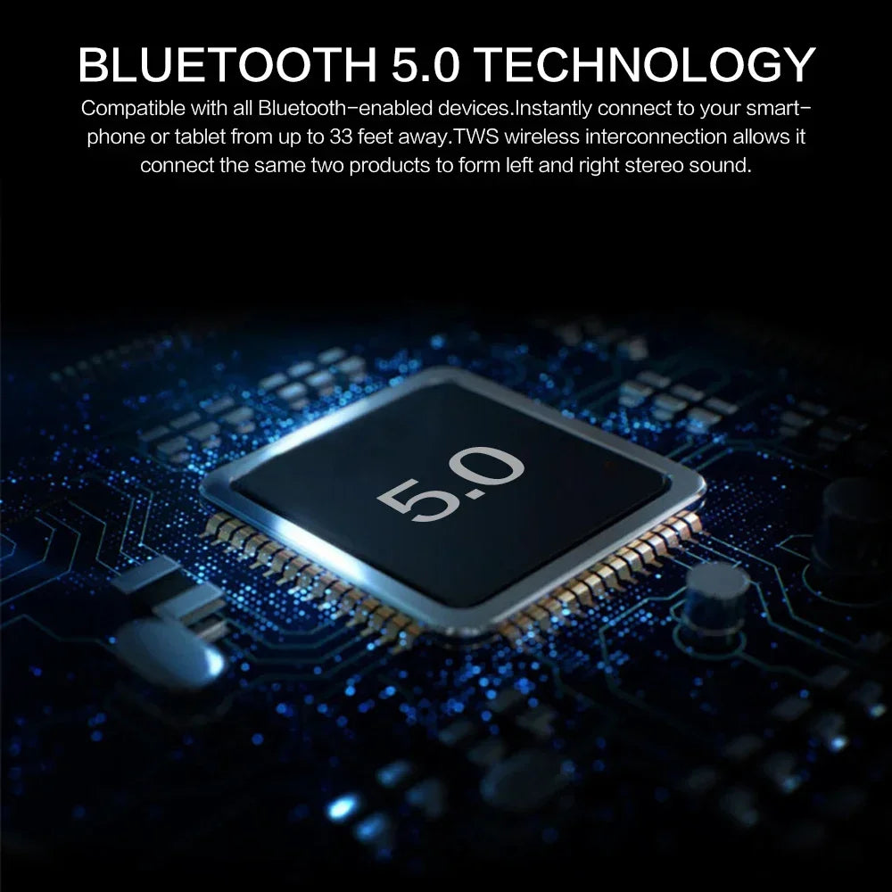Colorful Portable Bluetooth Speaker Wireless Stereo TWS Transparent Crystal LED Music Player with TF Card