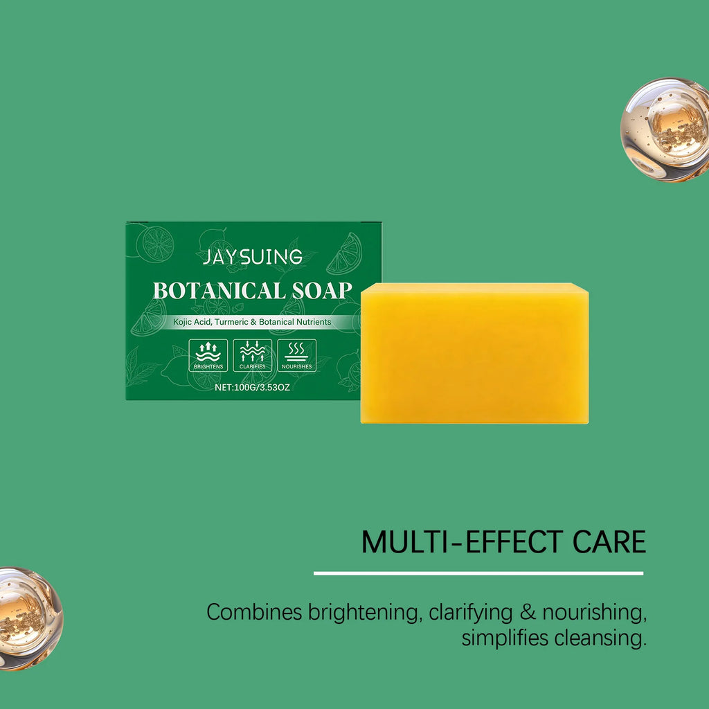 100g Botanical Turmeric Handmade Soap Kojic Acid Soap Natural Skincare Bar For Moisturizer Gentle Exfoliating For Face Hydrating