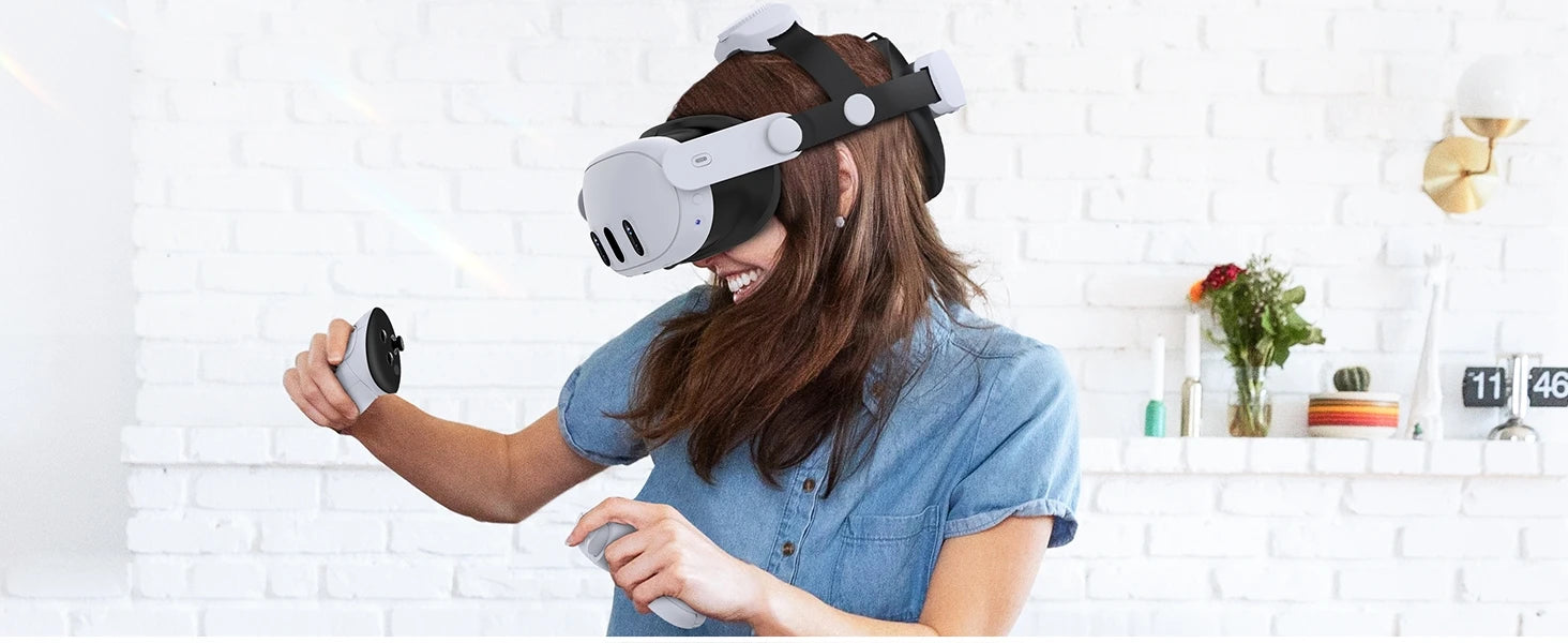Beboncool Comfort Head Strap for Meta 2/3/3S–Precision-Adjustable Upgrade Headset Strap for VR with Flip Visor & Washable Design