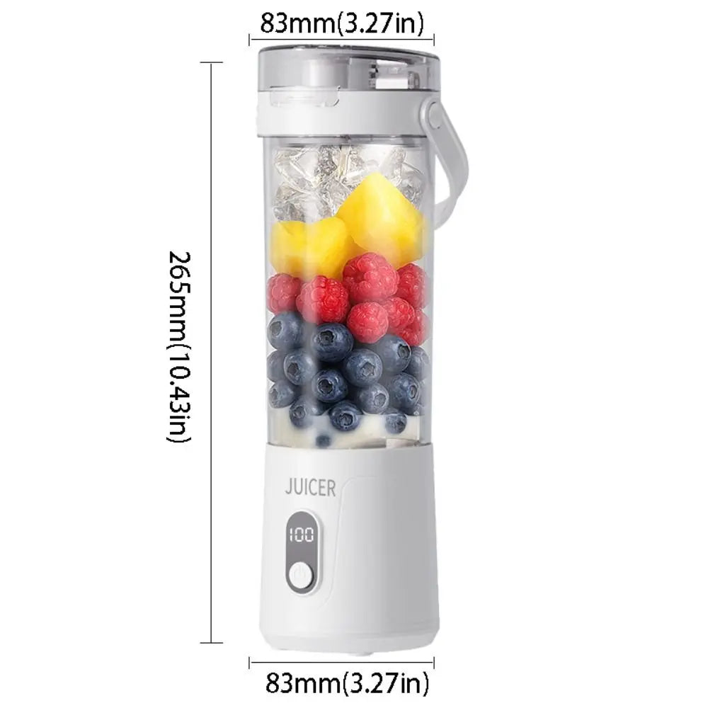 600ML Capacity Portable Blender USB Rechargeable Fresh Fruit Blender Fruit Mixers Household Fruit Cup Smoothie Blender