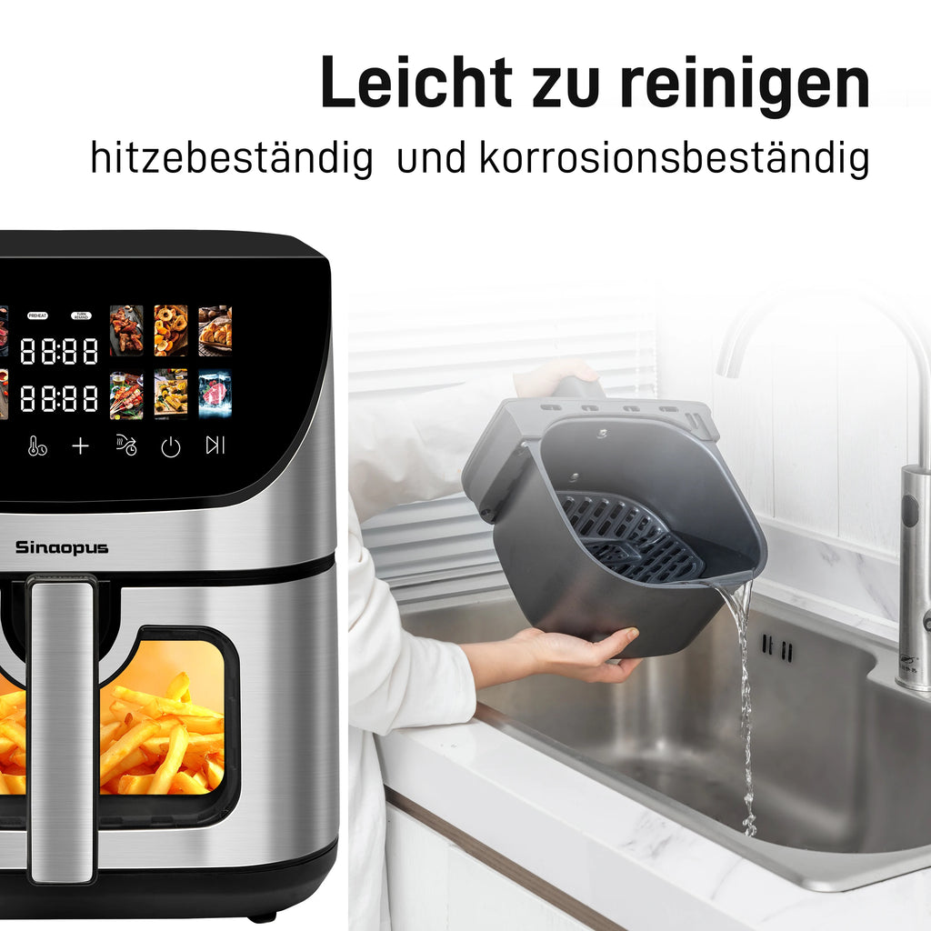 9L Multi Function air fryers Smart machine Viewing Window Electric Hot fryer Oilless Cooker with LED Touch Control,Family oven