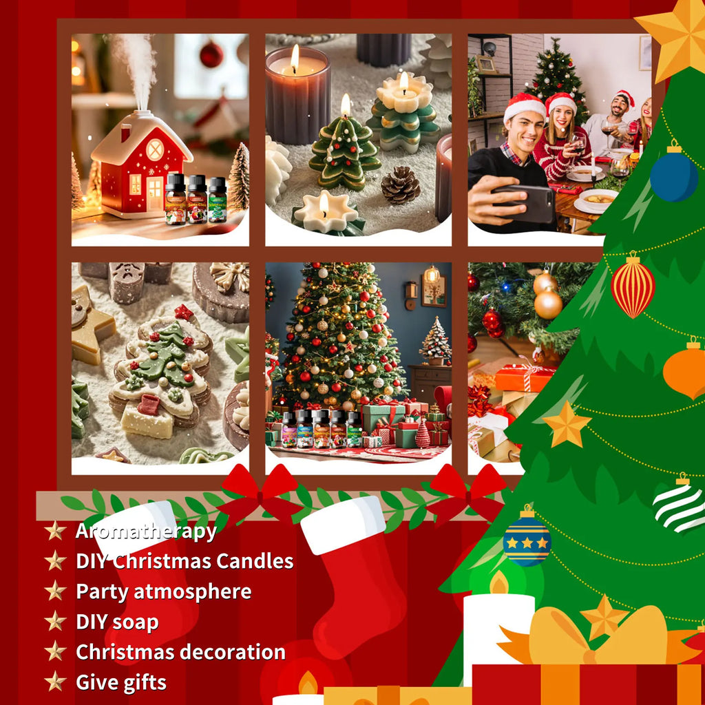 10ml Candy Gifts Essential Oil For Candle Scents Soap Making & Diffuse Scents Gift Set For For Christmas Day