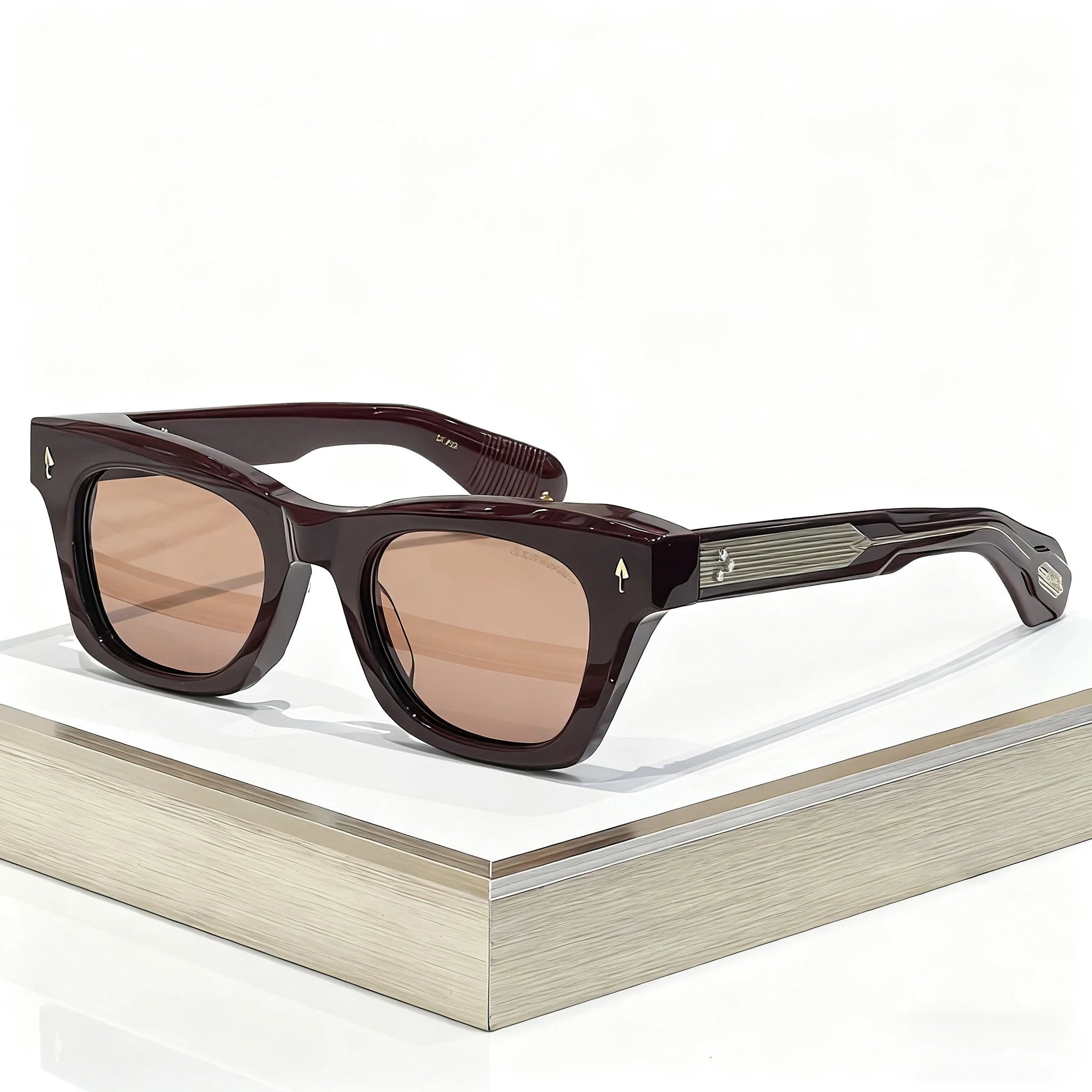 Dearan 10th Anniversary Luxury Retro Sunglasses Exquisite Cat Eye Thick Acetate Handmade UV400 Neutral Glasses