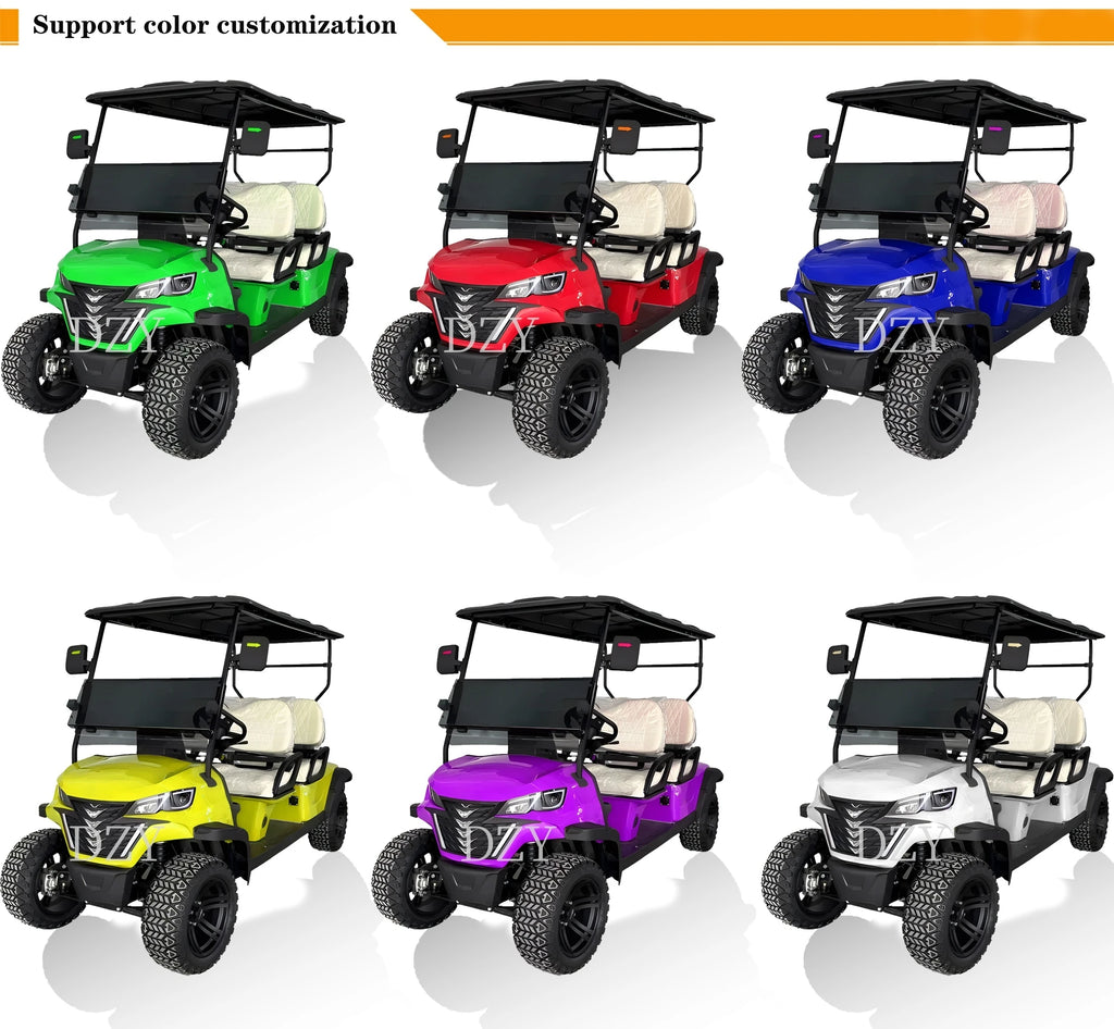 2025 New Product Luxury Heavy duty 2-seater Electric Big Wheel Club Cart Golf Cart  Electric handcart hunting cart