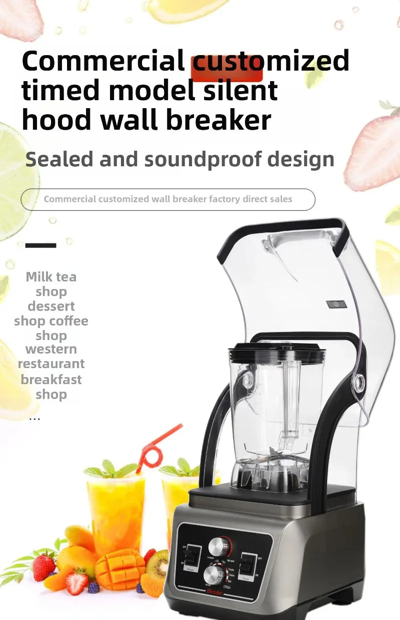 2L Blender Smoothie Maker Ice Crushing Machine,Household Ice Shaver Small Commercial Blender for Smoothies Protein Shakes Drinks
