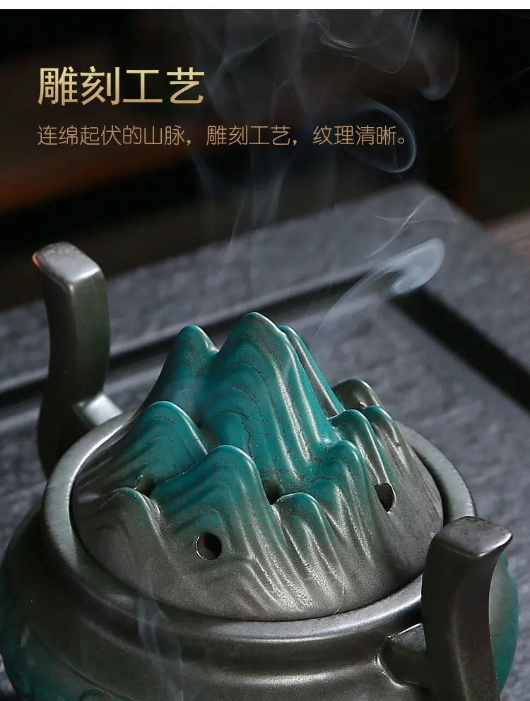 Antique ceramics Incense Burner Chinese Home Bedroom Decoration Animal Foot Plate Incense Burner Tea Ceremony Ornaments
