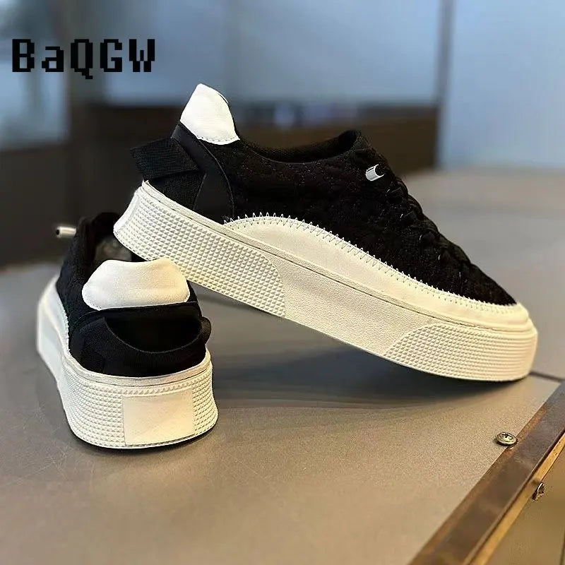 Korean Sneakers Men New Casual Shoes Men Fashion Flat Walking Vulcanized Shoes Male Trend Comfortable Sport Sneakers Men 2023