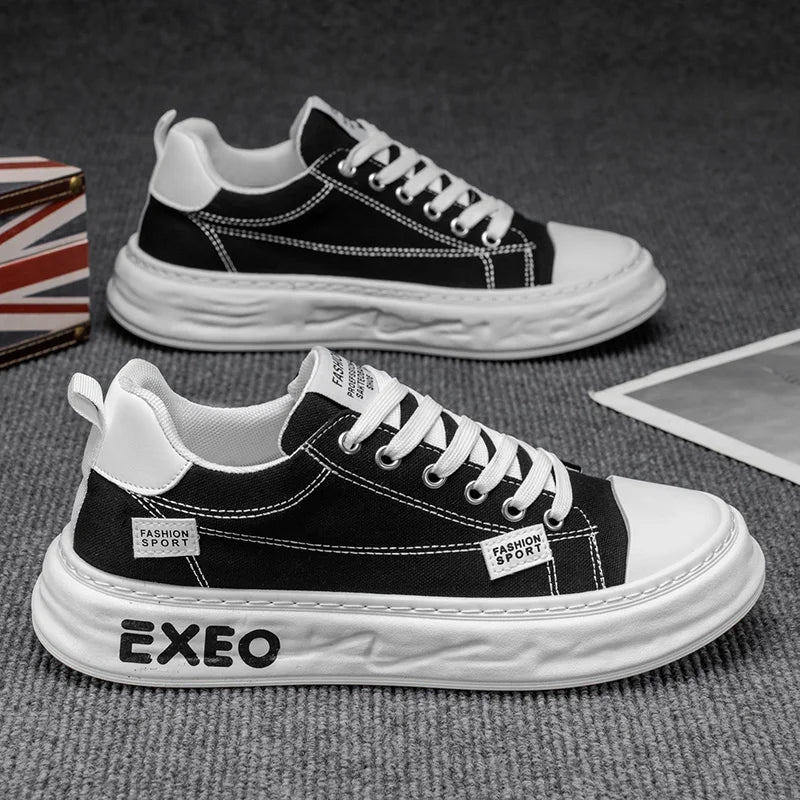 Casual Sneakers Sporty Design Trendy Flat Men's Canvas Shoes Breathable Low-Top Footwear Summer Winter Spring Autumn Wear