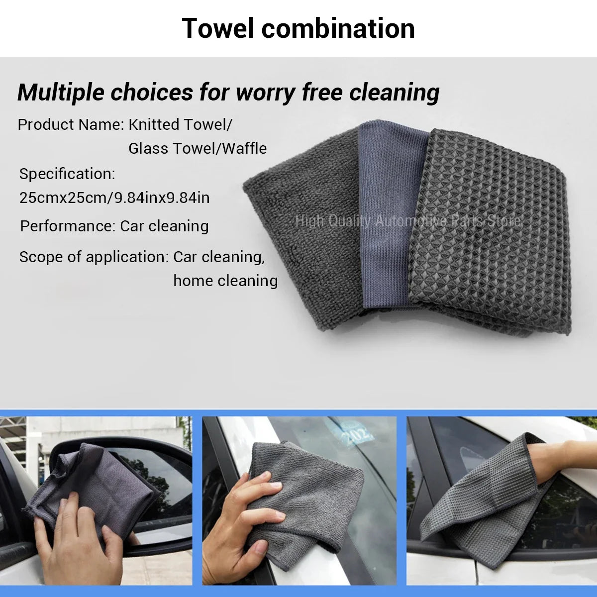 9pcs Car Wash Cleaning Kits Microfiber Towels Blush Sponge Wash Glove Polish Care Applicator Pads Auto Detailing Washing Tools