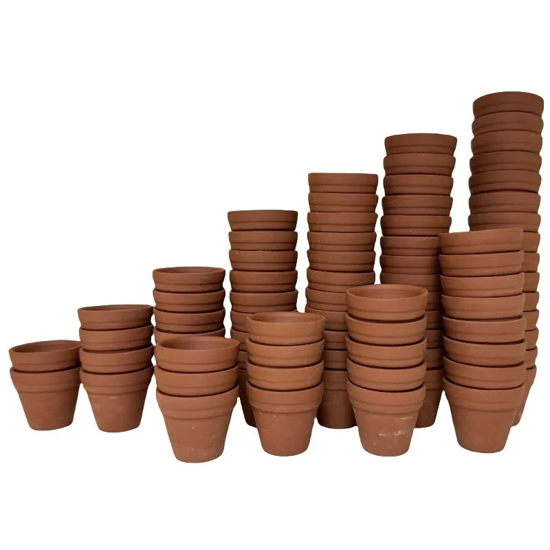 80pcs Small Mini 1.3" Terracotta Pot Clay Ceramic Pottery Planter, Cactus Flower Nursery Terra Cotta Pots, with Drainage Hole