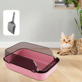 Cat Litter Box Kitten Toilet High Sided Travel Kitten Litter Pan Detachable Anti