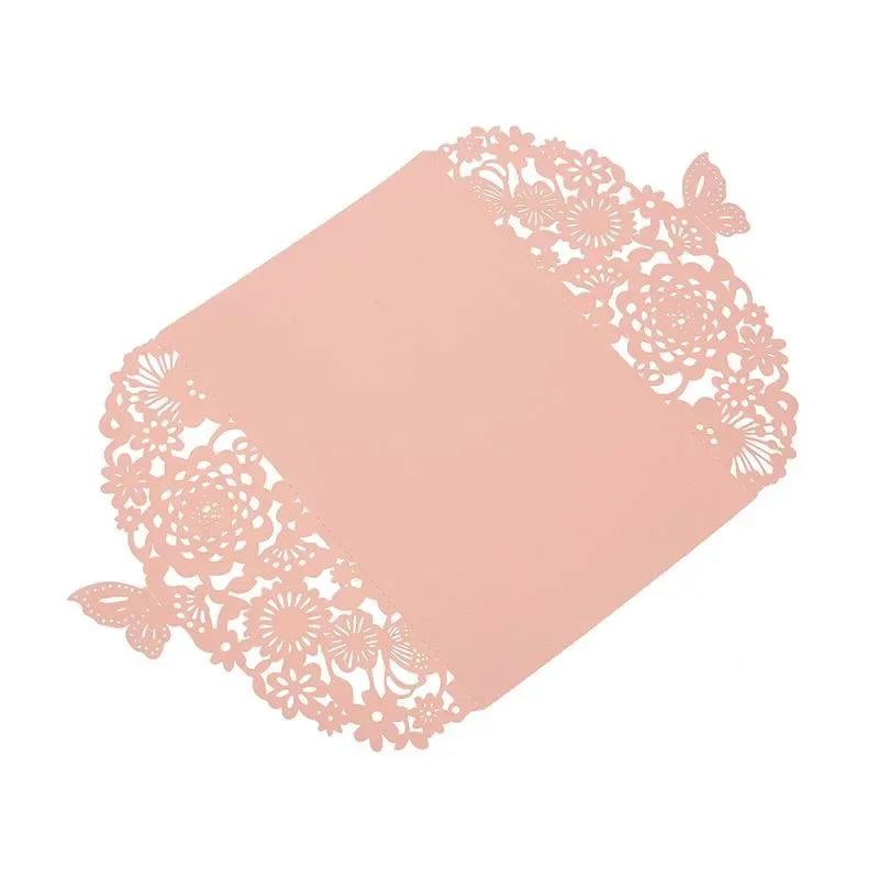 10pcs 3D Butterfly Wedding Invitation Card Flower Bithday Cards Girl Debut Invitations Laser Cut Hollow Out Party Cards 5R size