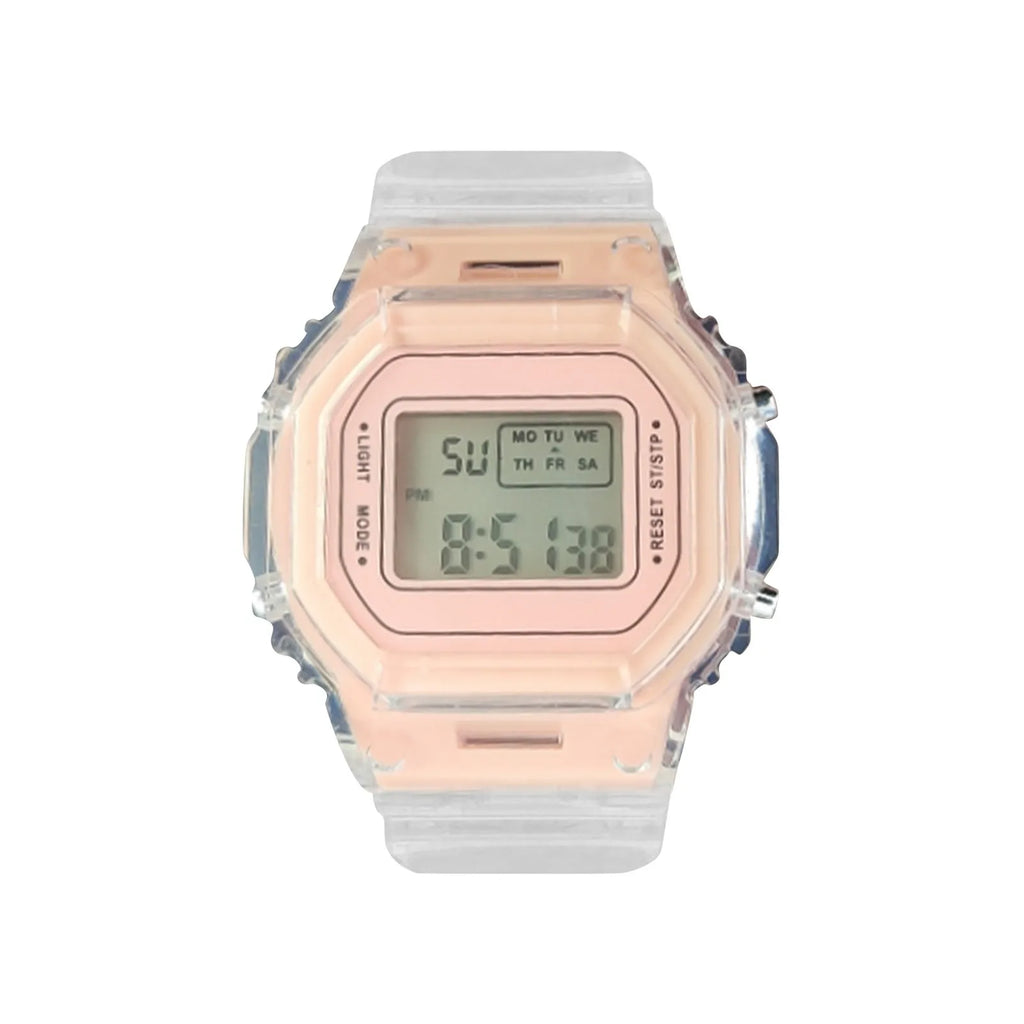1/5pc Fashion Men Women Watches Transparent Digital Sport Lover'S Gift Children Kid'S Wristwatch Female Clock  Specification