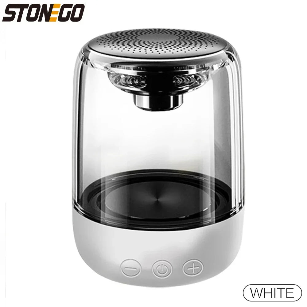 Colorful Portable Bluetooth Speaker Wireless Stereo TWS Transparent Crystal LED Music Player with TF Card