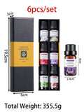 6pcs/set 10ml/bottle Essential Oil Natural Plant Water-soluble Aromatherapy Humidifier Indoor Diffuser Massage Oil DIY Candle