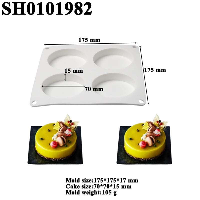 Cylindrical French Mousse Cake Mold Silicone Chocolate Mold Food Grade Kitchen Baking Tool Soap Mold Dessert Making Tools