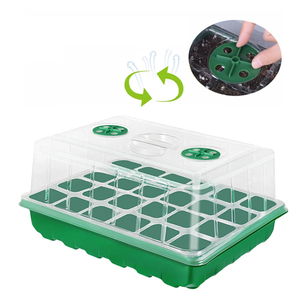 12/24/48 Holes Flower Vegetable Seedling Pots Seedling Tray Garden Pots Durable Seed Germination Plant Flower Pots Grow Box