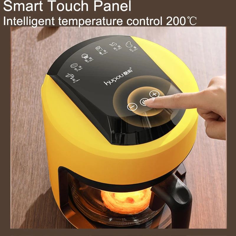 2026 Multifunctional  220V air fryer household transparent visualization fully automatic air fryer small capacity electric fryer