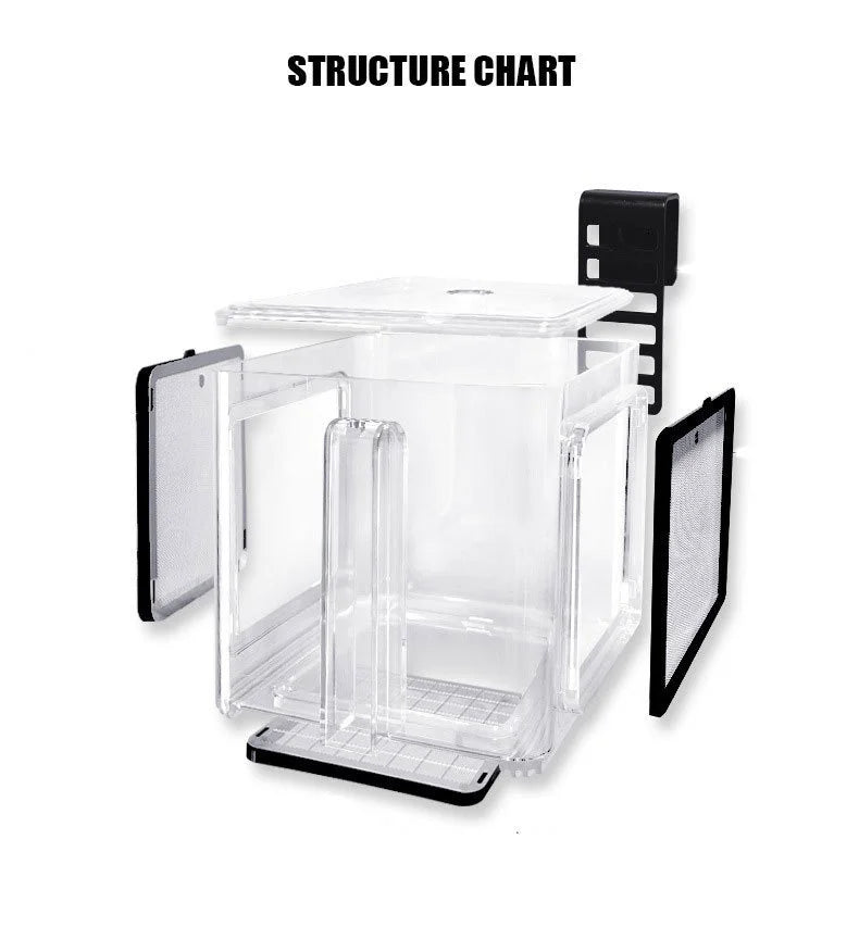 Aquarium Fish Tank Acrylic Isolation Box Stainless Steel Mesh Pneumatic Spawning Incubation Box Ornamental Breeding Room Small