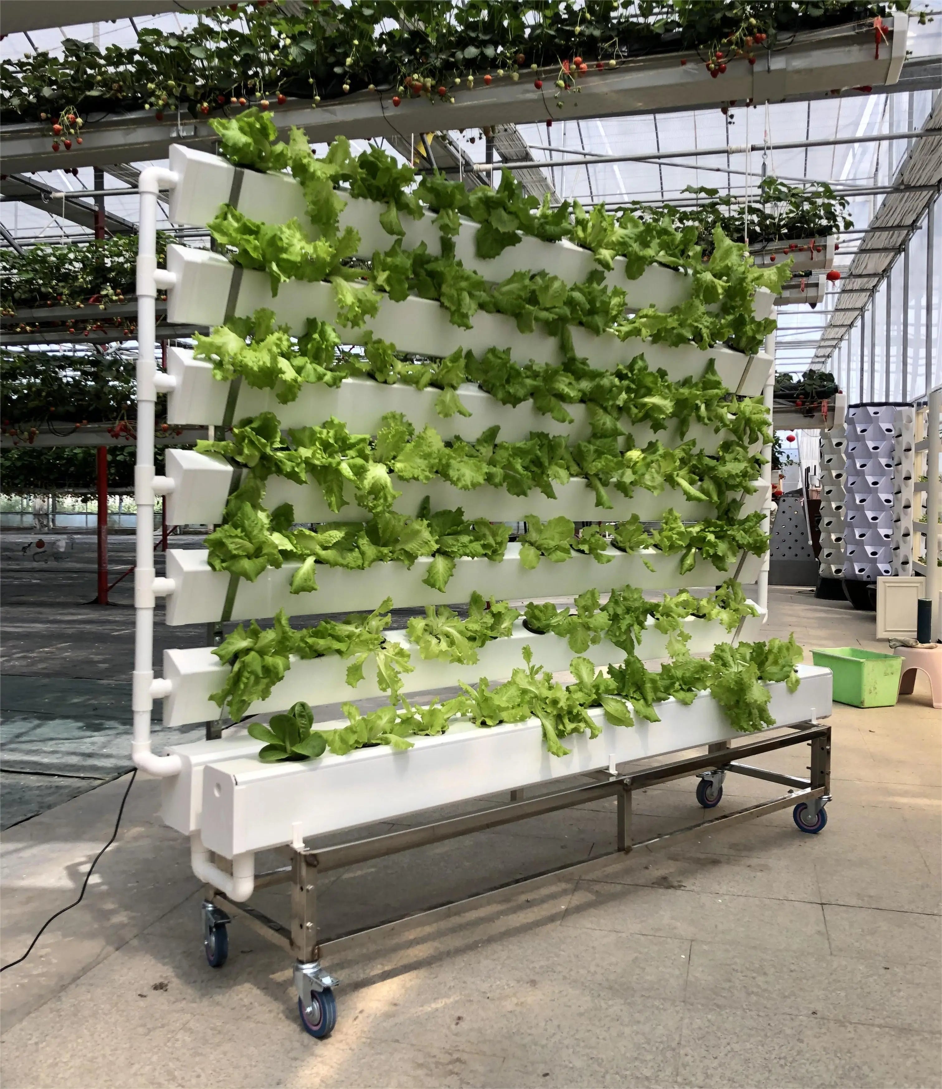 Custom Multi Tier Indoor Cultivation Plant Led Grow System Movable Rolling Hydroponic Vertical Farming Mobile Grow Rack