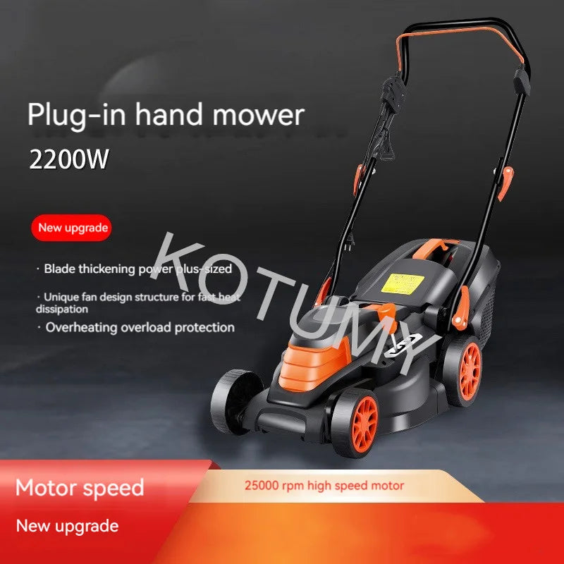 1500W/1800W/2200W Grass Trimmer For Garden Courtyard Hand Propelled Electric Lawn Mower Household Weeding Machine