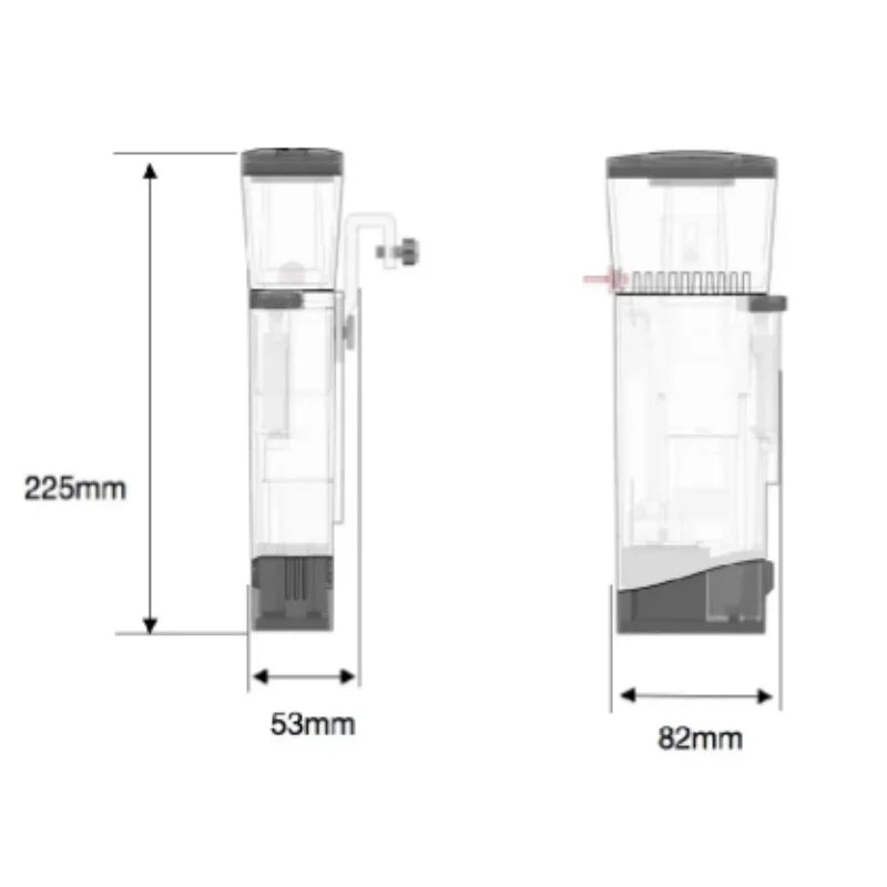 BM MiniQ 100-240V Built-in Hanging Type Internal Nano Protein Skimmer for Small 75L Saltwater Aquarium Fish Tank