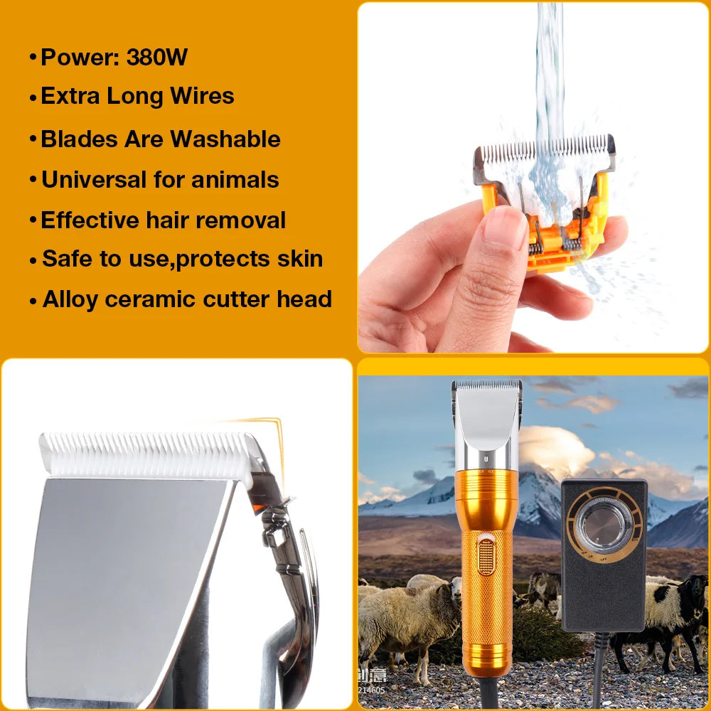 Electric Cashmere Goat Shearer 12V Household Pet (Cat/Dog/Rabbit/Sheep) Professional Hair Trimmer Carpet Tufting Trimmer