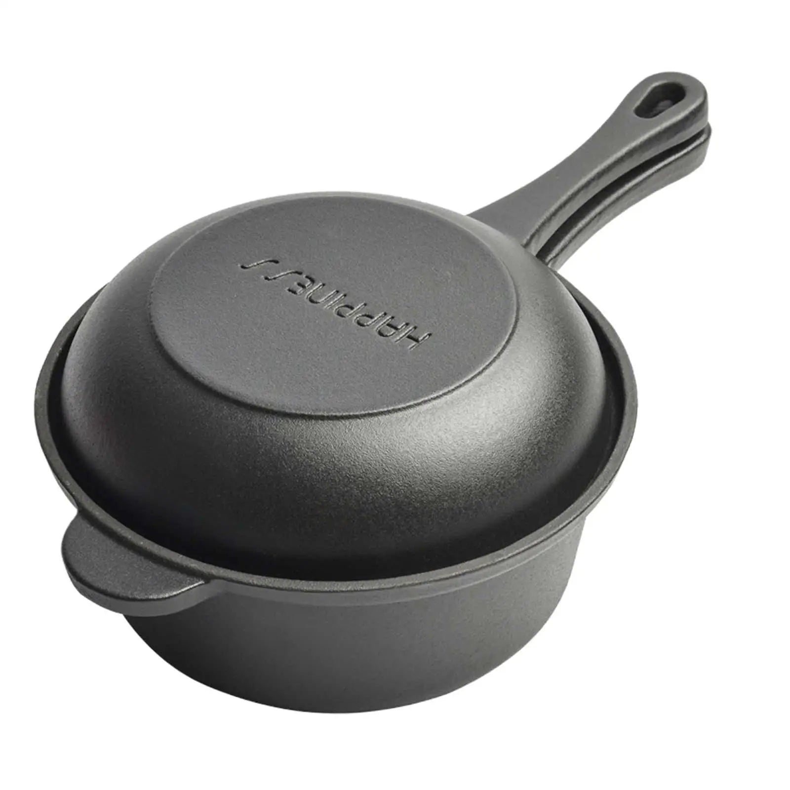 Cast Iron Pan with Skillet Lid BBQ heating fast Nonstick Stovetop Heavy Duty Soup Pot Frying Pan Stewpot for camping
