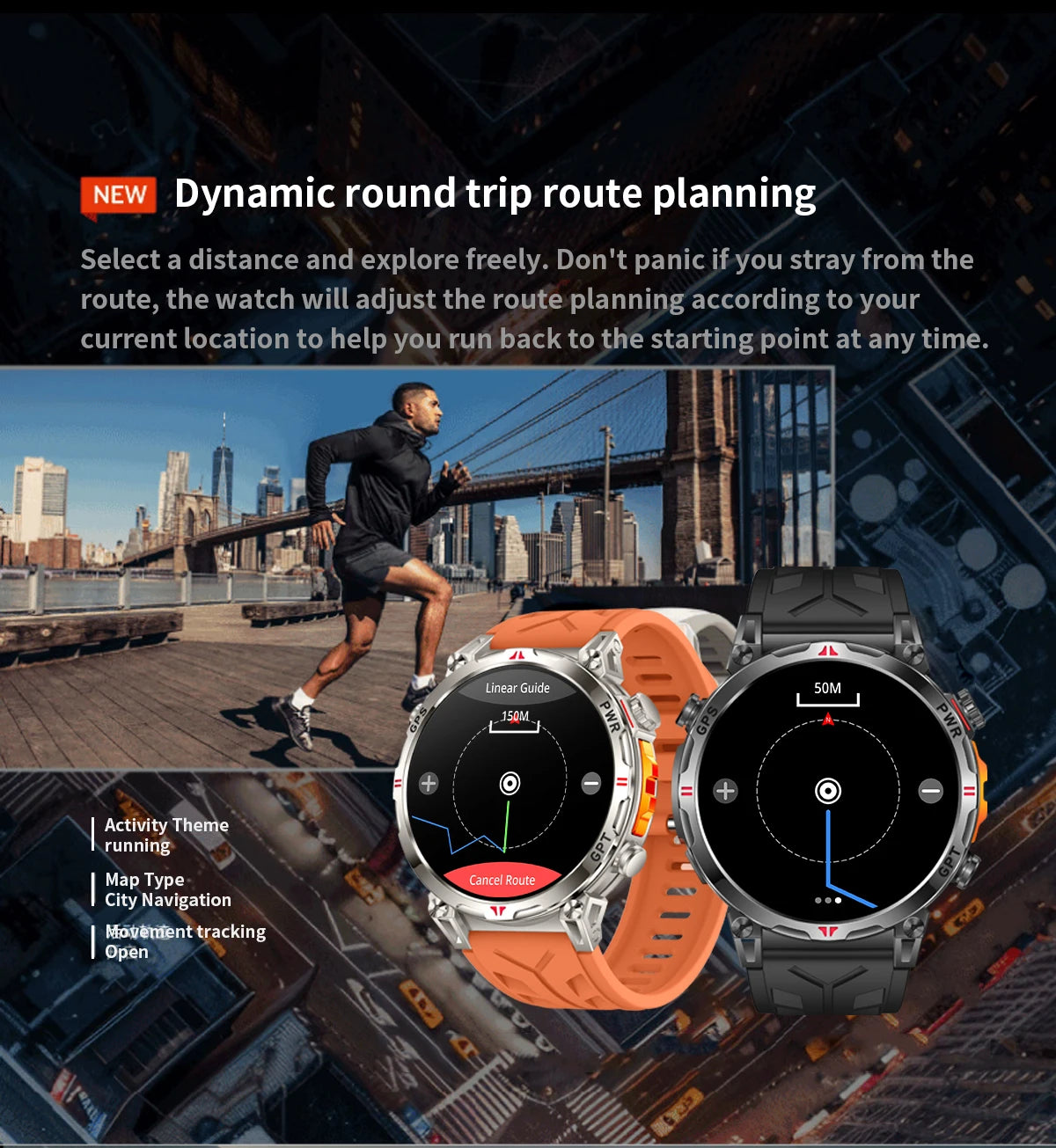2026 New Outdoor GPS Sports Smartwatches Men Compass 10ATM Waterproof 24/7 Health Monitoring Chat GPT Bluetooth Call Smart Watch