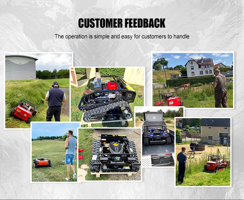 Customized Zero-Turn Discounted Lawn Mower - Remote-Controlled All-Terrain Self-Propelled Robot with 550mm Cutting Width