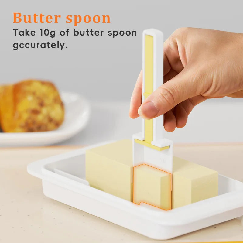 Butter Dish with Cover Butter Fresh-keeping Box with Cutter Slicer Countertop Butter Box for Refrigerator Storage Tableware