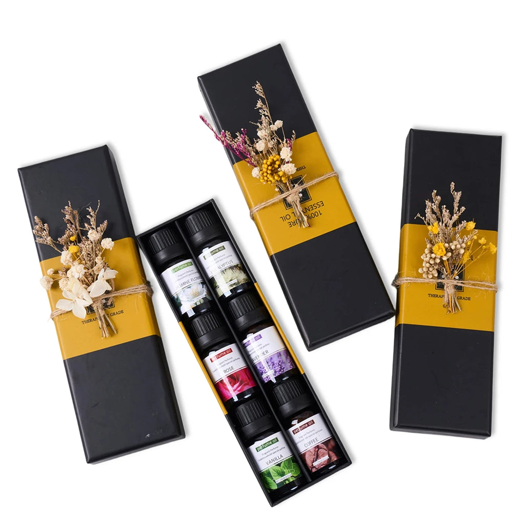 6pcs/set 10ml/bottle Essential Oil Natural Plant Water-soluble Aromatherapy Humidifier Indoor Diffuser Massage Oil DIY Candle