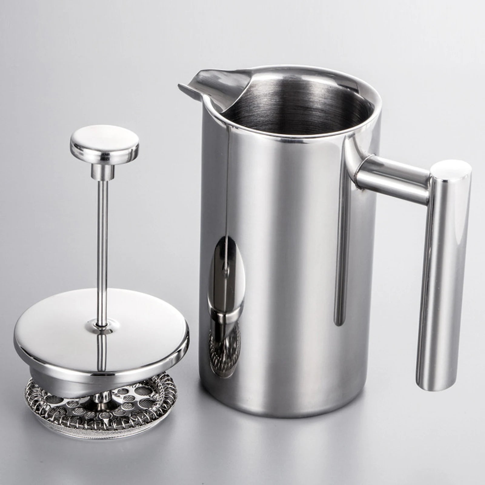 Coffee Maker Stainless Steel Double Walled Insulated Coffee   Maker Pot 350ml/800ml/1000ml French Press