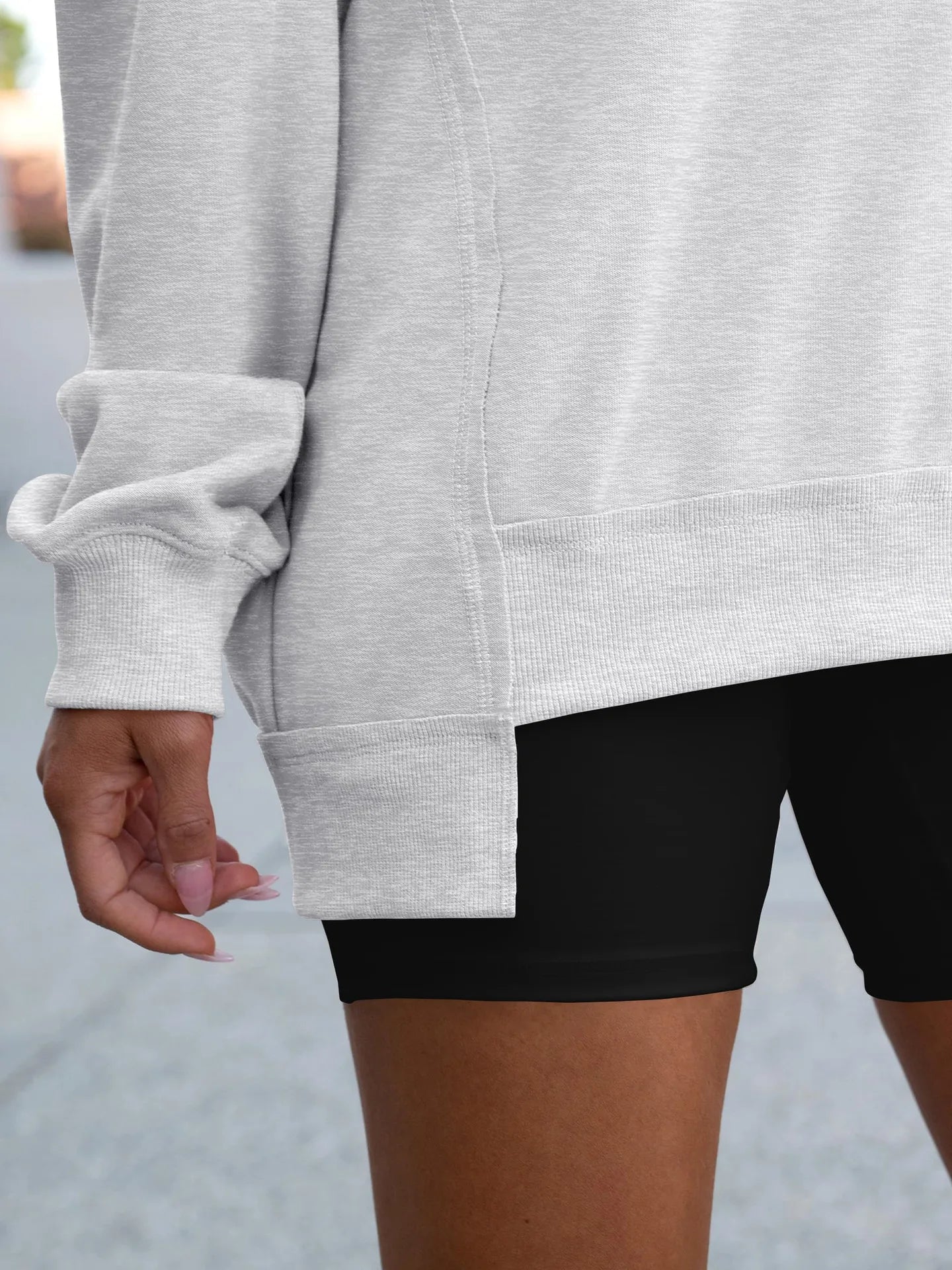 2026 Spring Sweatshirts Women Sweatshirt Tops V Neck Full Sleeve Y2k Streetwear Work Casual Loose Elegant Striped Top Autumn