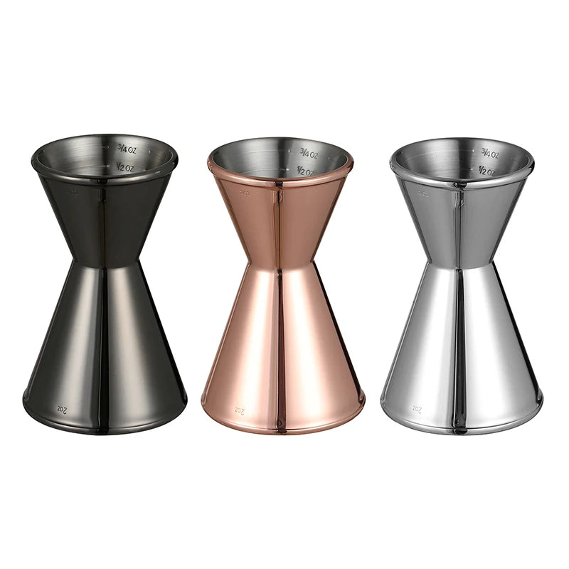 1OZ/2OZ Cocktail Jigger Double Wall Bar Measuring Cup Heavyweight Bar Tool