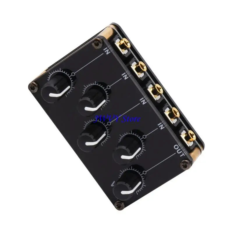 573A 4 Channel Line Mixer Portable Passive Analog Sound Mixing Console Highest Sound Quality Stereo Mixer